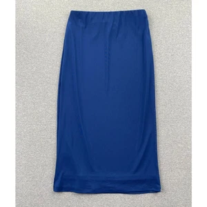 AFRM Skirt Size S Blue Mesh Midi Pull On Stretch Lined Lightweight Rave Clubwear - Picture 1 of 12