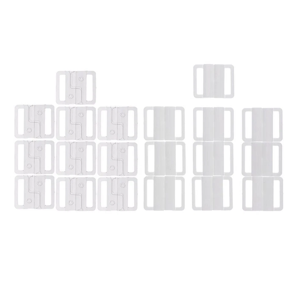 10 Pieces Clear/White Useful Bra Strap Clips Hook Slider - Image 1 of 1