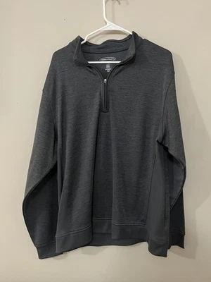Suéter Camisa Pebble Beach Performance 1/4 Cremallera Para Hombre Grande Gris Golf Foto 1 de 4