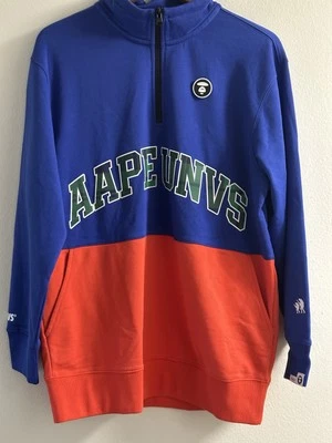 AAPE by A Bathing Ape 1/4 Zip Sweatshirt, XS Oversized. New in Bag & Authentic! - Image 1 of 4
