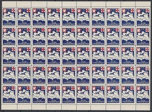 Poland stamps 1941 Private RED CROSS Sheet of 50 stamps MNH VF - Picture 1 of 1