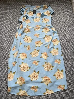 Vestido George para mujer nuevo con etiquetas, talla 20, azul, floral, sin mangas, ligero Foto 1 de 3