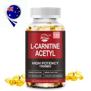 L-Carnitine Capsules Reduce Cognitive Fatigue Accelerate Metabolism 120 Caps - Picture 1 of 11