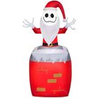 Nightmare Before Christmas Santa Jack Skellington in Chimney 5.5' Inflatable