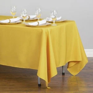 1/10 Pk 70 X120 in. Rectangular Polyester Tablecloth Wedding Party Event Banquet - Picture 1 of 60