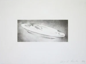 ED RUSCHA signiert 1973 Original Lithographie - "Schüssel" (E. 67) - Bild 1 von 5