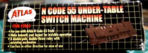 Atlas 2065 N Scale Code 55 Under Table Switch Machine New Free Ship - Picture 1 of 2