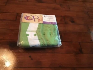 NIP Op boy shorts panties 2 piece green juniors stripes & solid- Medium - Picture 1 of 2