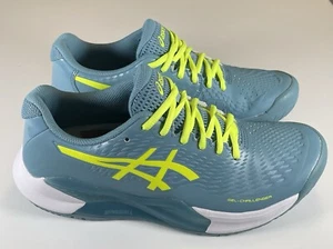 Asics Gel-Challenger 14 Tennis Shoes Womens 9 Blue Chartreuse Green Sneakers - Picture 1 of 10