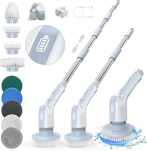 Elektrische Spin Scrubber Akku Reinigungsbürste mit 9 austauschbaren Bürstenköpfen - Bild 1 von 9