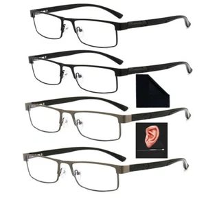 4x Herren Lesebrille Metall Anti-Blaulicht Lesehilfe 1.0 1.5 2.0 2.5 3.0 3.5 4.0 - Bild 1 von 17