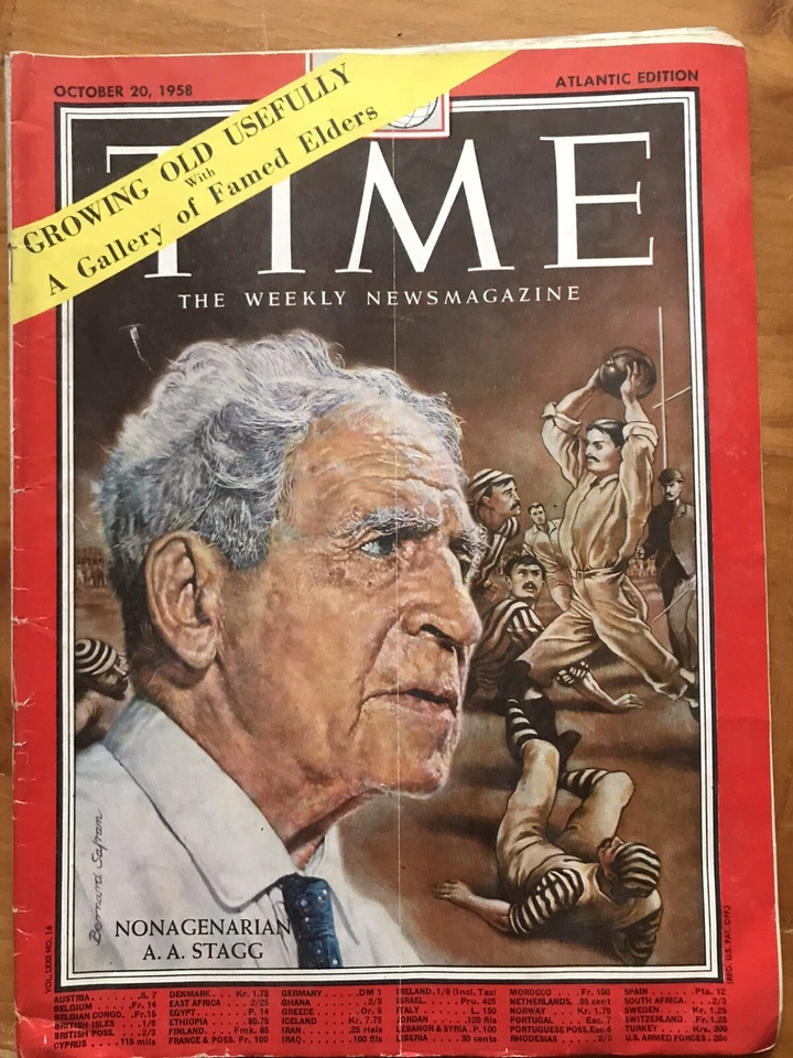 TIME Magazine 1958 AA Stagg US Famous Elders Generals Popes Vintage Car Ads - Image 1 of 4