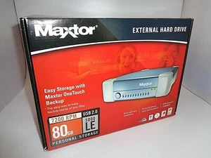 Maxtor extrenal hard drive 7200 rpm 80 GB usb 2.0 5,000 LE New in Open box - Picture 1 of 4
