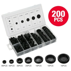 200 Rubber Grommet Firewall Hole Plug Electrical Wiring Gasket Assortment Kit - Picture 1 of 8