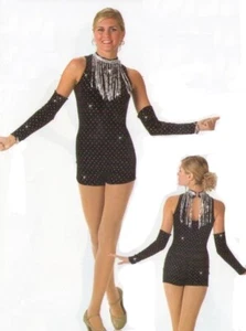 Shimmy Child X-Small Jazz Tap Dance Costume Biketard ONLY Sequin Fringe - Picture 1 of 3