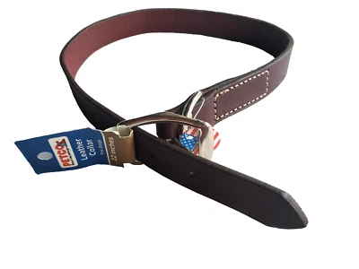 Collar de perro de cuero Petco 22 pulgadas marrón oscuro nuevo con etiquetas sólido cuatro agujeros Foto 1 de 4