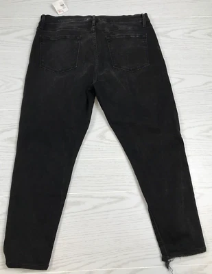 Frame Le Skinny De Jeanne Jeans Womens 32 Black Stretch Mid Rise Crop New - Image 1 of 4