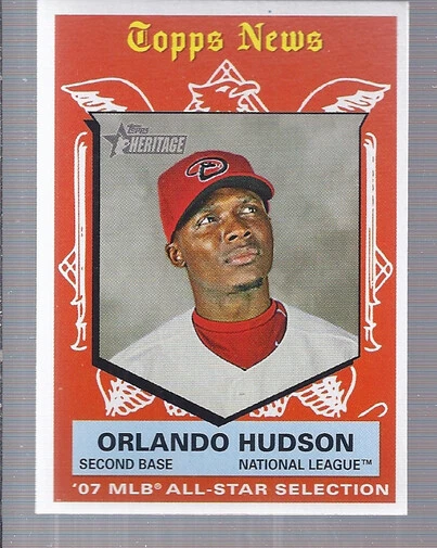 2008 Topps Heritage #483 Orlando Hudson AS SP - NM-MT - Image 1 of 1