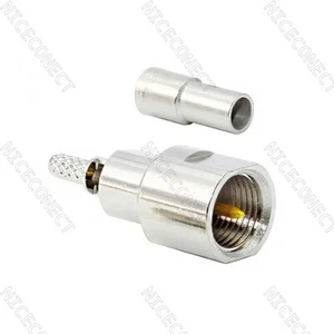 FME Male Plug Straight Crimp RF Connector for RG316 RG174 LMR100 Coaxial Cable - Picture 1 of 3