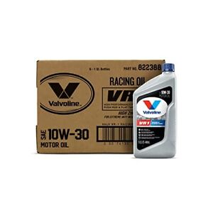 Valvoline VR1 Racing SAE 10W-30 High Performance High Zinc Motor Oil 1 QT Case