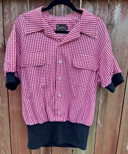 VTG 50s STYLE VLV ROCKABILLY XL Gingham PULLOVER SHIRT by TARANTULA CLOTHING CO. - Picture 1 of 7