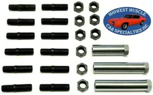 Exhaust Manifold Studs & Nuts Fits Chrysler Dodge Plymouth 68-74 383 400 440 QS - Picture 1 of 11