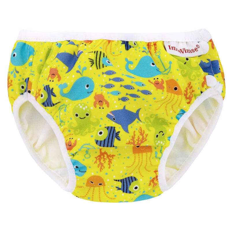 IMSEVIMSE Imse Vimse Schwimmwindel, Badewindel, Aquawindel, Babybadehose Yellow Seven Seas