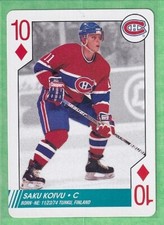 1997-98 Bicycle NHL Hockey Aces Playing Cards #10D Saku Koivu Montreal Canadiens