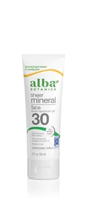 Alba Botanica Sunscreen for Face, Fragrance-Free Sheer Mineral Face Sunscreen Lo - Picture 1 of 12