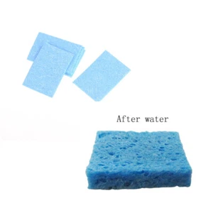 10pcs 6cm*6cm Soldering Iron Solder Tip Welding Cleaning Blue Sponge Pads T'AU - Picture 1 of 8