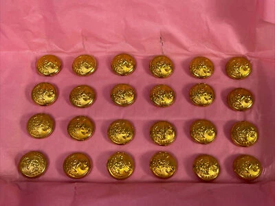 Lote de 24 Botones Uniformes Tono Dorado Cuerpo de Marines USMC De Colección Nuevo Antiguo Stock JD Foto 1 de 4