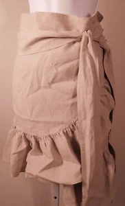 Falda para mujer ISABEL MARANT ETOILE bronceada lino imitación con volantes talla 38 ($395) - Imagen 1 de 5