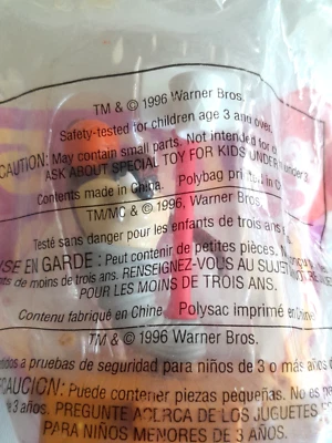 McDonald's 1996 SPACE JAM Happy Meal игрушка #5 TASMANIAN DEVIL спиннинг игрушка запечатанный - Изображение 1 из 4