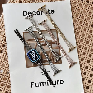 Per Apple Watch Serie 10 9 8 7 6 5 4 Cinturino Diamante Ultra Scheletrato Bracciale - Foto 1 di 12