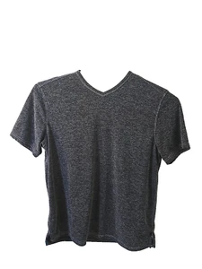 Camicia uomo Tommy Bahama XL grigia scollo a V manica corta misto modal morbida comoda - Foto 1 di 18