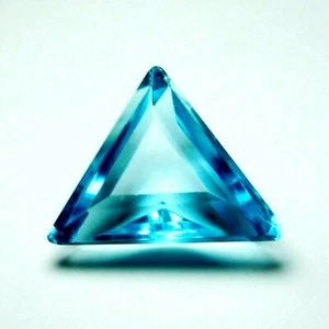 Natural Blue Aquamarine Certified Excellent Trillion Cut 7 Ct Gemstone Free Ship - Picture 1 of 12
