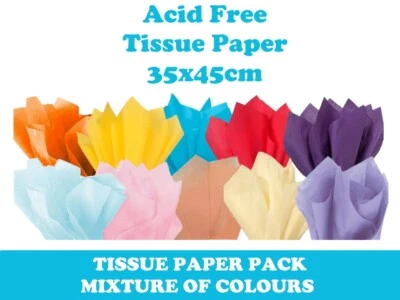 MUSTBEBONKERS Luxury Tissue Paper 18GMS Acid Free - 75 Sheets - Select Colours *FREE DELIVERY*