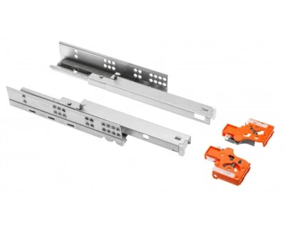 Push to Open Concealed Undermounting Full Extension Drawer Runners Slides Pair - Image 1 of 3