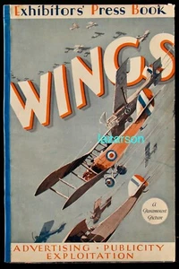 WINGS ULTRA RARE UNCUT PRESSBOOK W TABLOID HERALD CLARA BOW BUDDY ROGERS 1927 - Picture 1 of 12