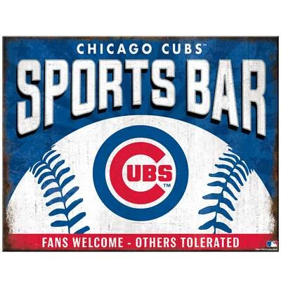 Chicago Cubs MLB Sports Bar Metal Sign - Image 1 of 4