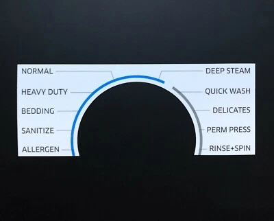 Samsung Washer Sticker Label - for Model WF45M5500AW Control Panel - Waterproof  - Image 1 of 2