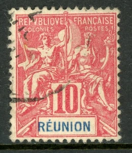 Diego Suarez 1894 French Colony 10¢ Carmine Peace & Commerce Sc #48 VFU N489 ⭐⭐ - Picture 1 of 2