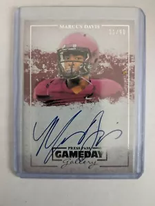 2013 Press Pass Gameday Gallery Argento/90 Auto MARCUS DAVIS RC #MD VT HOKIES - Foto 1 di 2