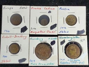 Group of 6 German & French Jetons. Our H2272 - Picture 1 of 8