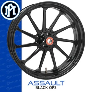 Performance Machine Assault Black Ops Front Motorcycle Wheel Harley Touring PM - Picture 1 of 1