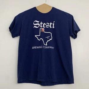 Stesti Brewing Company Mens XL Texas Brewery Blue Tee Shirt - Picture 1 of 4
