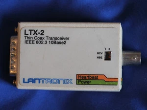 Lantronix LTX-2 IEEE 802.3 Transceiver 10 Base 2 MAU BNC AUI - Picture 1 of 5