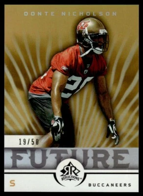 2005 Upper Deck Reflections Gold Donte Nicholson RC /50 Buccaneers #256 - Image 1 of 2