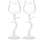 2pcs Rose Wine Glasses Creative Crystal Flutes Mothers Day Gifts