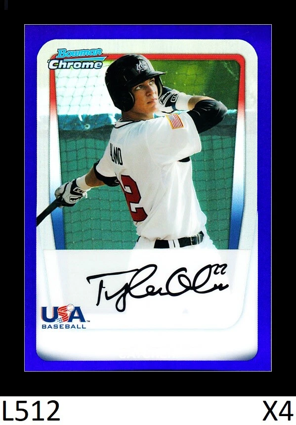 1-2011 BOWMAN CHROME DRAFT PURPLE REFRACTOR TYLER ALAMO CUBS QTY - Image 1 of 1